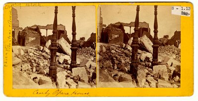 Rovine del Crosby Opera House dopo il grande incendio di Chicago da American Photographer